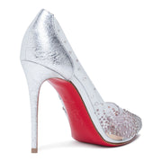 Degrastrass 100 silver patent pumps
