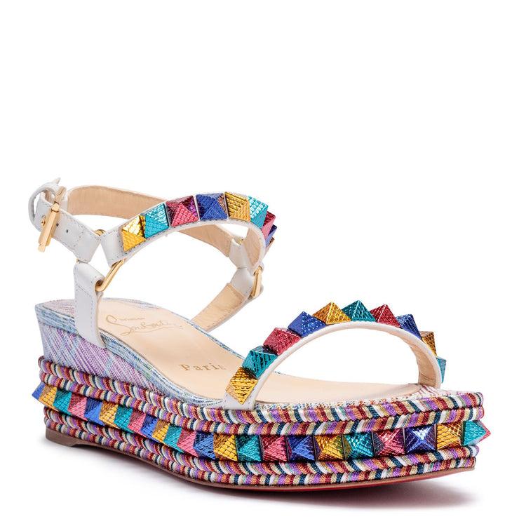 Christian Louboutin | Pyraclou 60 suede unicorn multi wedges