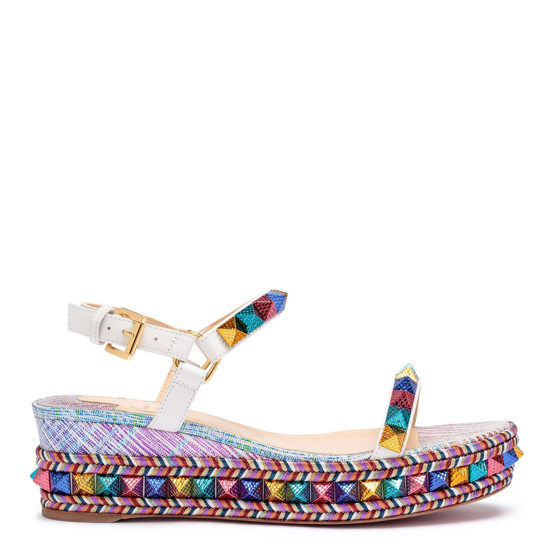 Christian Louboutin | Pyraclou 60 suede unicorn multi wedges