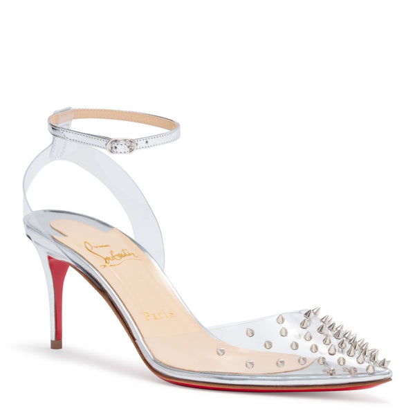 Christian Louboutin Spikoo 70 Silver PVC pumps Savannahs