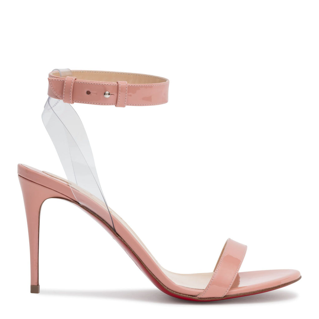 Christian Louboutin Jonatina 85 light pink patent sandals