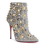 So Full Kate 100 silver glitter stud boots