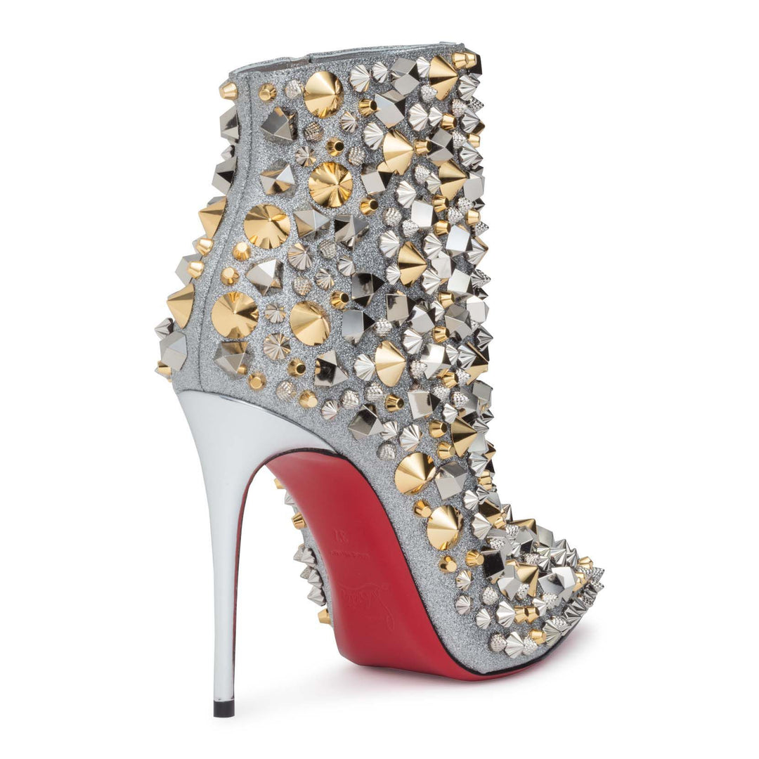 Christian Louboutin So Full Kate 100 silver glitter stud boots Savannahs