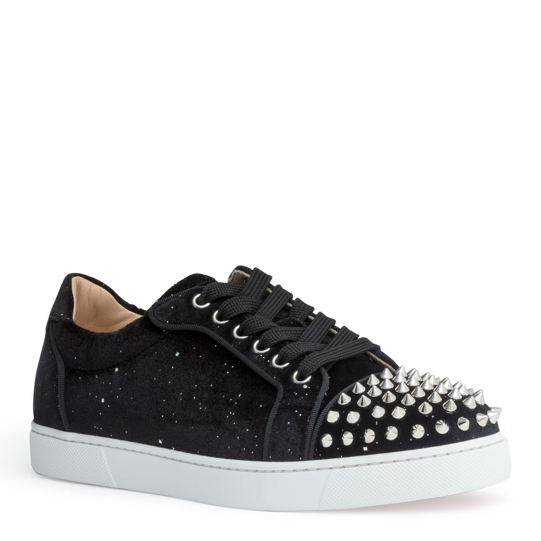 Christian Louboutin | Vieira black velvet spike sneakers