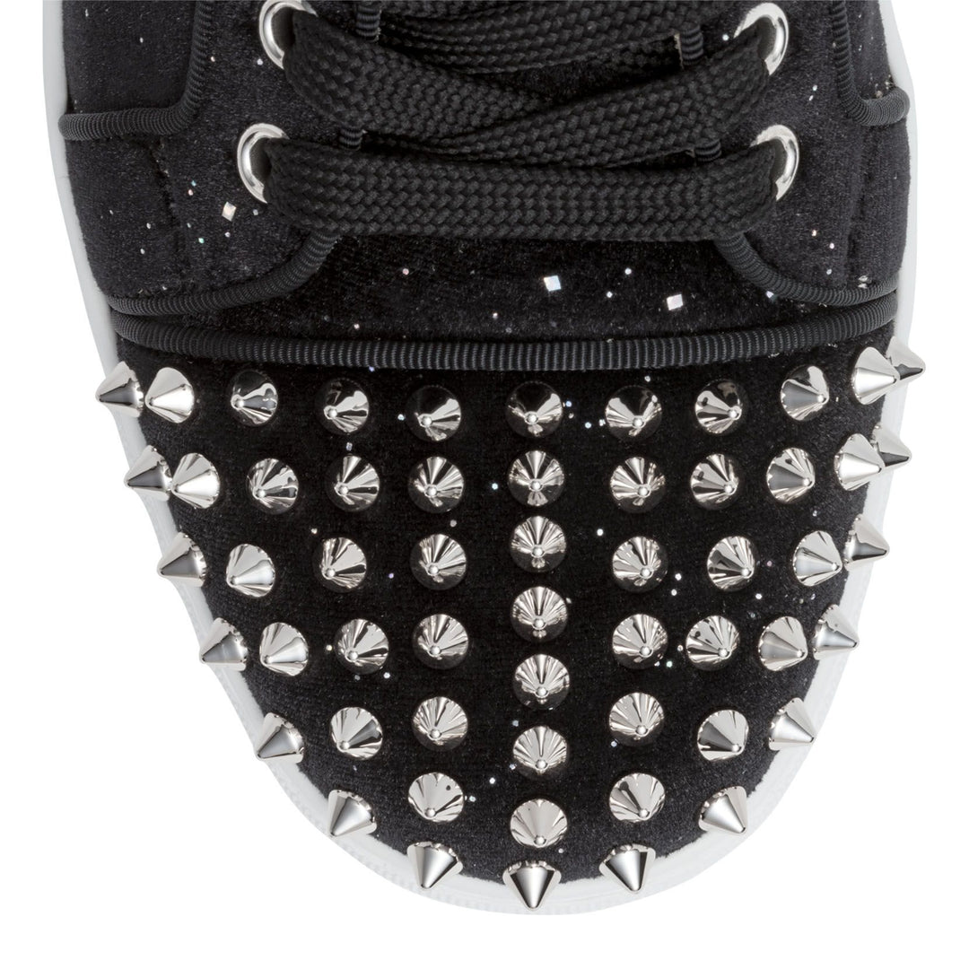 Christian Louboutin | Vieira black velvet spike sneakers