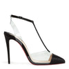 Nosy Strass 100 black satin T-strap pumps