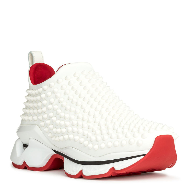 Christian Louboutin | Spike Sock Donna neoprene white sneakers