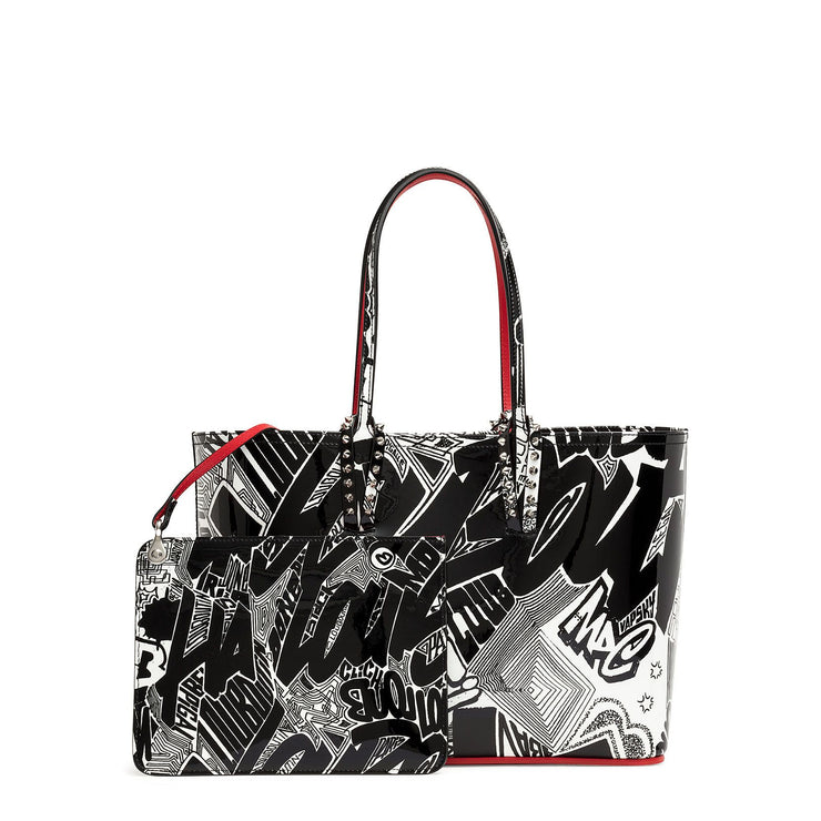 Christian Louboutin Cabata Small Striped Patent Leather Tote Bag