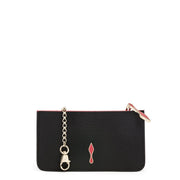 Credilou black leather key & card holder