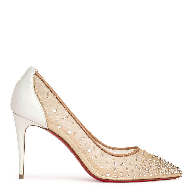 Red bottom Follies Strass strass bridal shoes by Christian