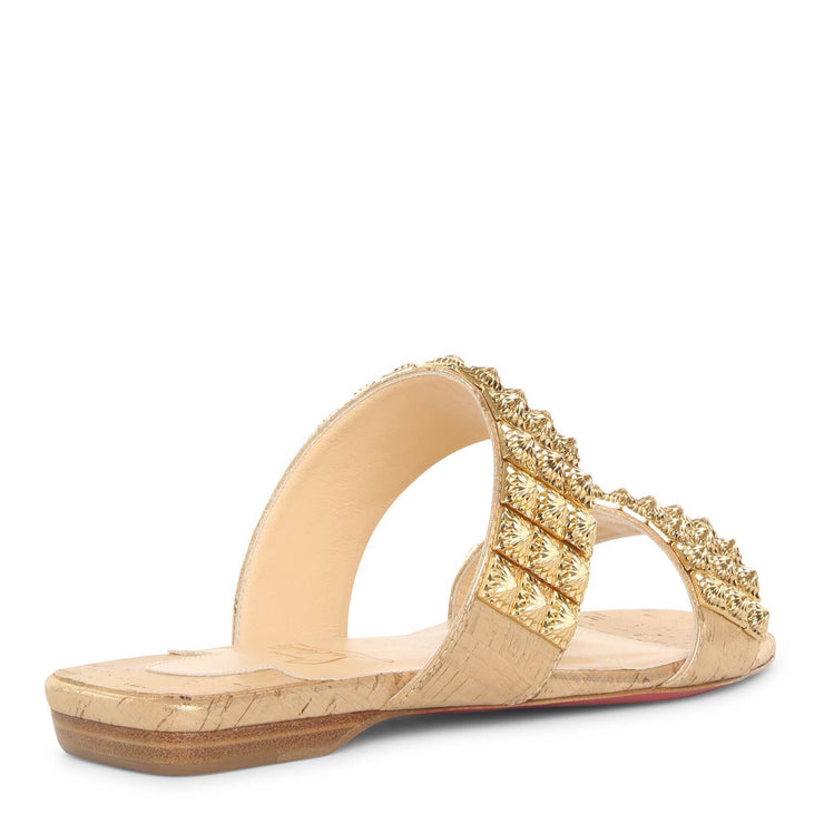 Myradiam flat liege pepite gold flat sandals