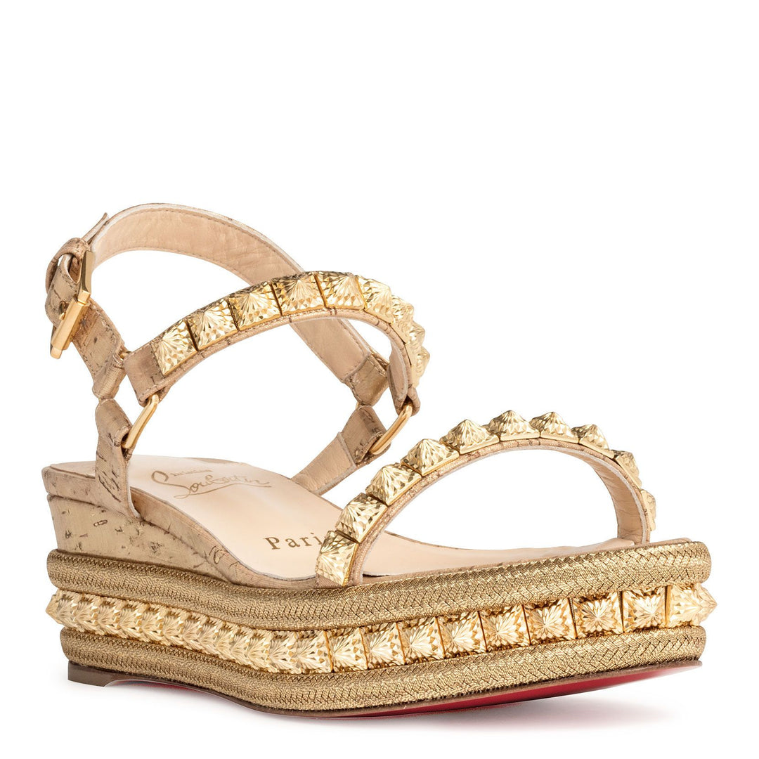 Christian Louboutin Pyradiams 60 liege pepite gold wedges Savannahs