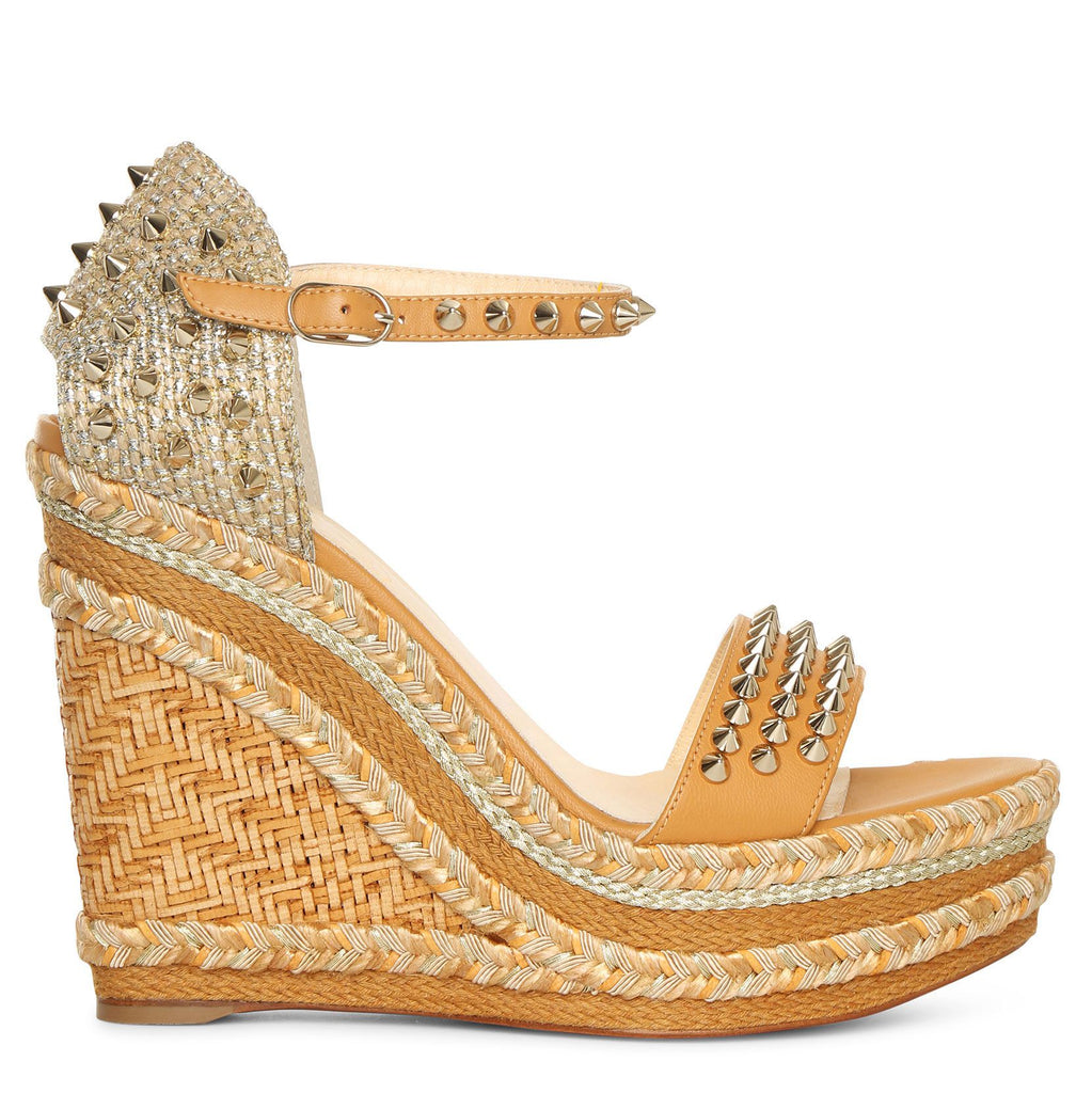 Christian Louboutin Beige Leather Woven Leather Sandals Size 40 Christian  Louboutin