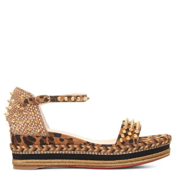 Christian Louboutin | Madmonica 60 suede leopard espadrilles