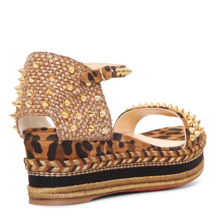 Christian Louboutin | Madmonica 60 suede leopard espadrilles