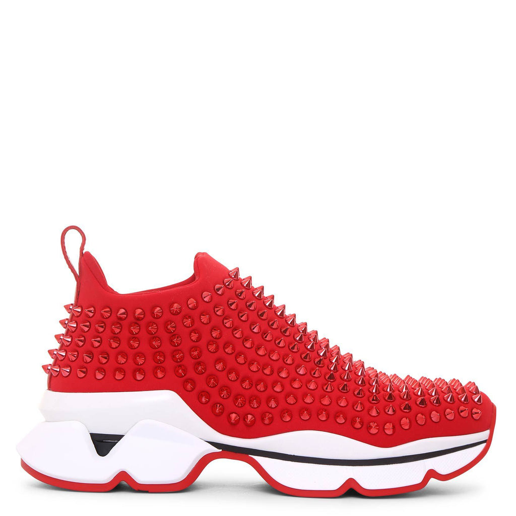 Christian Louboutin red suede spiked sneakers (43) — REBOUND JUNKIE