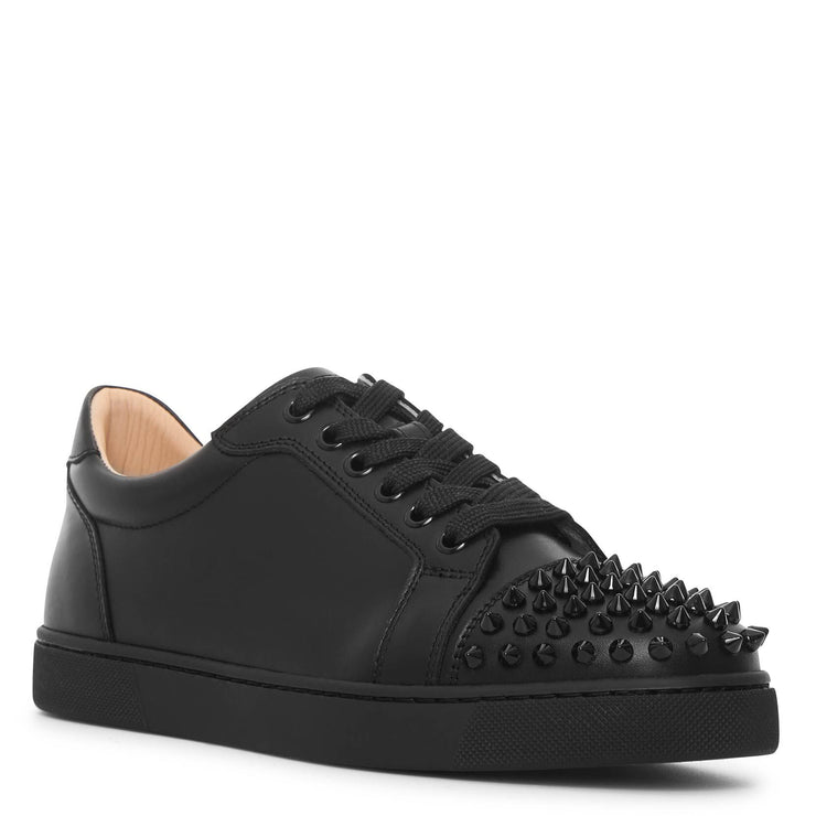 Vieira spikes black leather sneakers