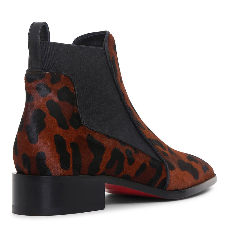 Marmada Flat leopard boots
