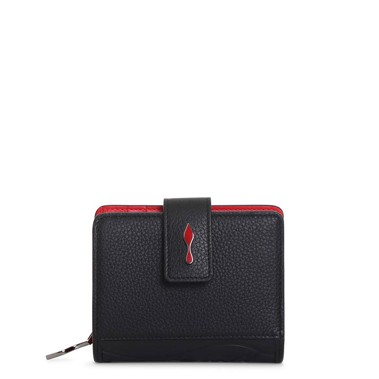 Paloma mini - Mini wallet - Calf leather - Black and red - Christian  Louboutin