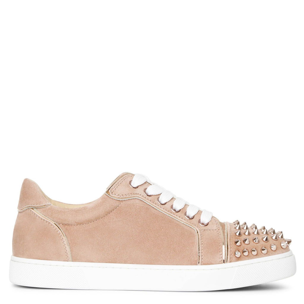 Christian Louboutin - Vieira 2 Orlato Brown Suede Spiked Sneakers