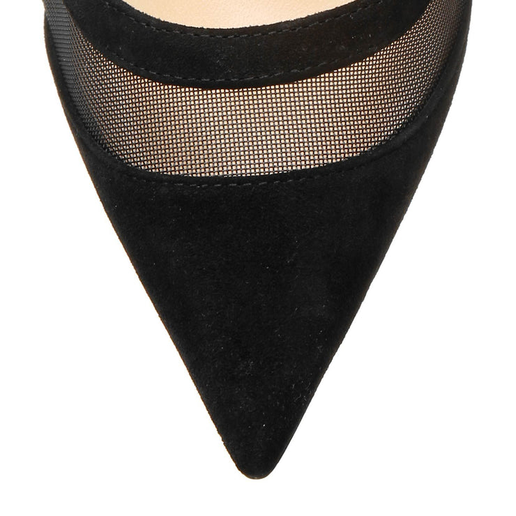 Authentic Christian Louboutin Black Solid Mesh Shoes on sale at