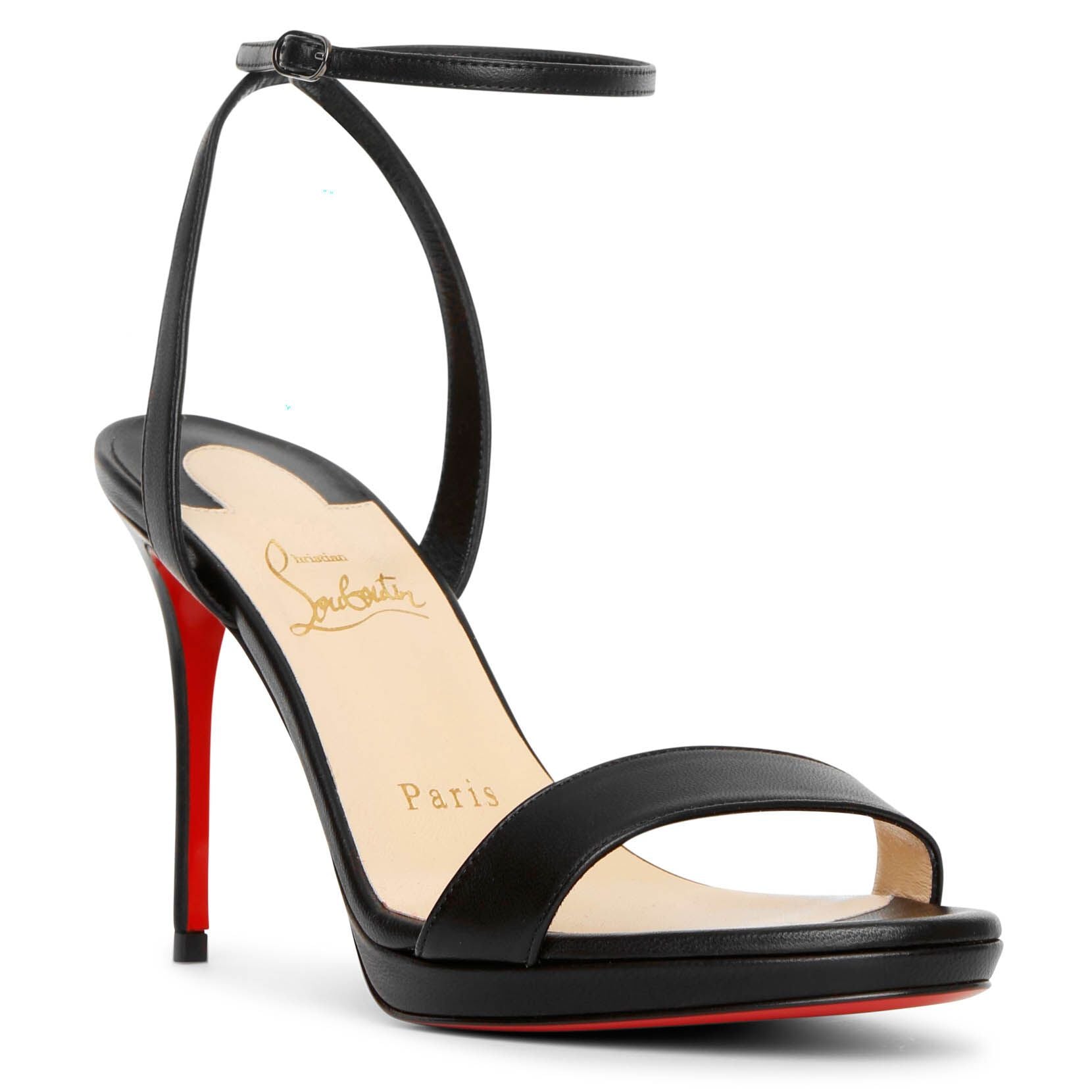 Loubi Queen 100 black sandals