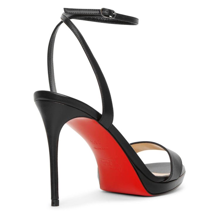 Christian Louboutin Loubi Queen 100 Leather Sandals in Black