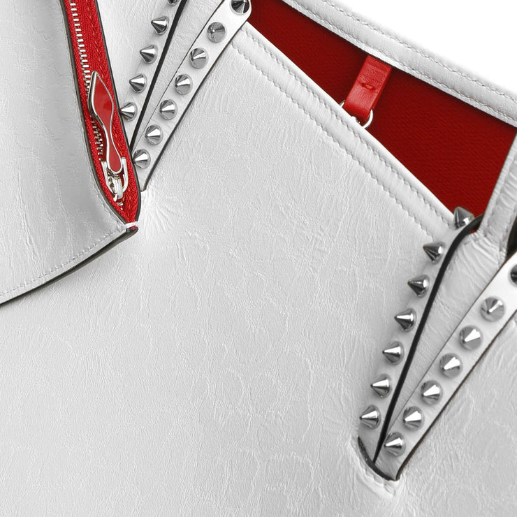 Cabata leather tote Christian Louboutin White in Leather - 36415767