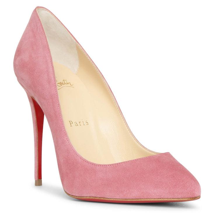 Christian Louboutin Pigalle Follies 100 Pump Pink Suede Size 36 Pointed Toe Heels