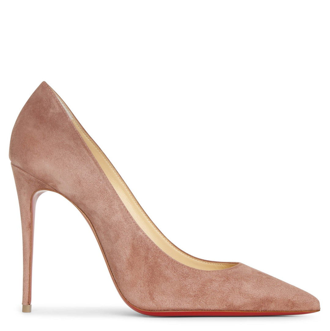 Christian Louboutin | Kate 100 dark nude suede pumps | Savannahs