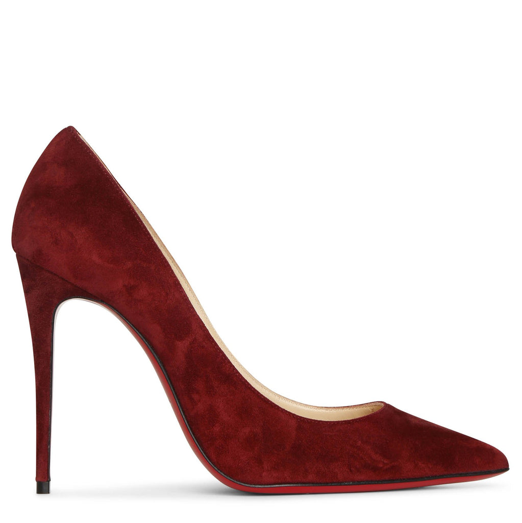 Christian Louboutin, Kate 100 burgundy suede pumps