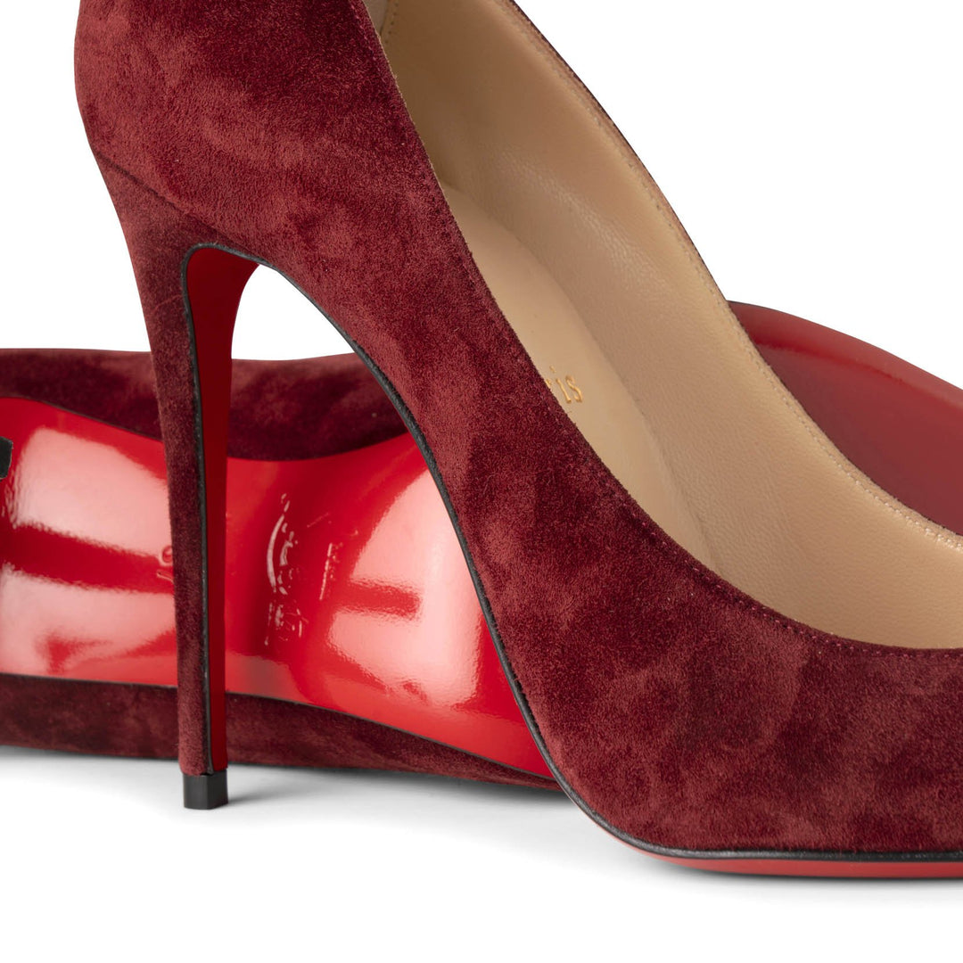 Christian Louboutin Kate 100 burgundy suede pumps Savannahs