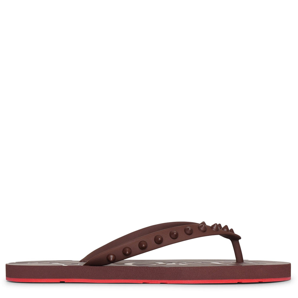 CHRISTIAN LOUBOUTIN Loubi Be Leather Sandals - Brown