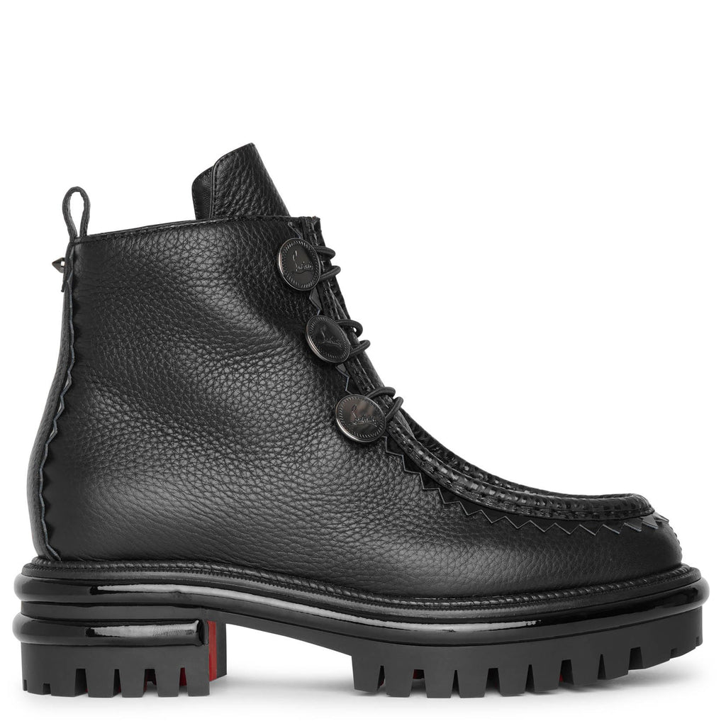 Christian Louboutin Our Fight Apron Toe Combat Boot in Black for