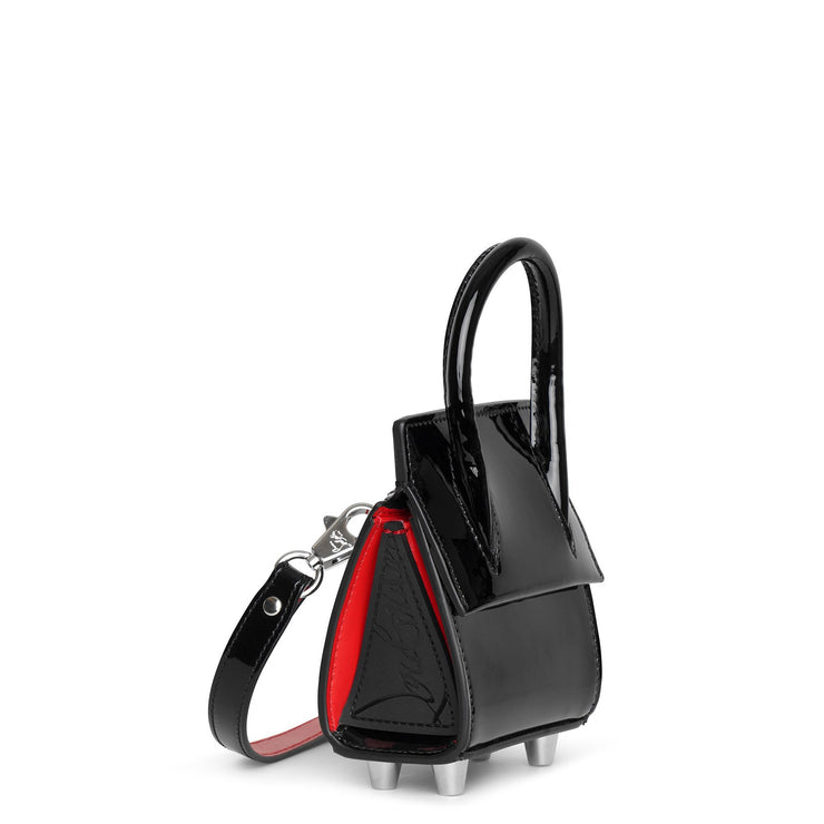 Christian Louboutin | Paloma Top Handle Nano patent black bag