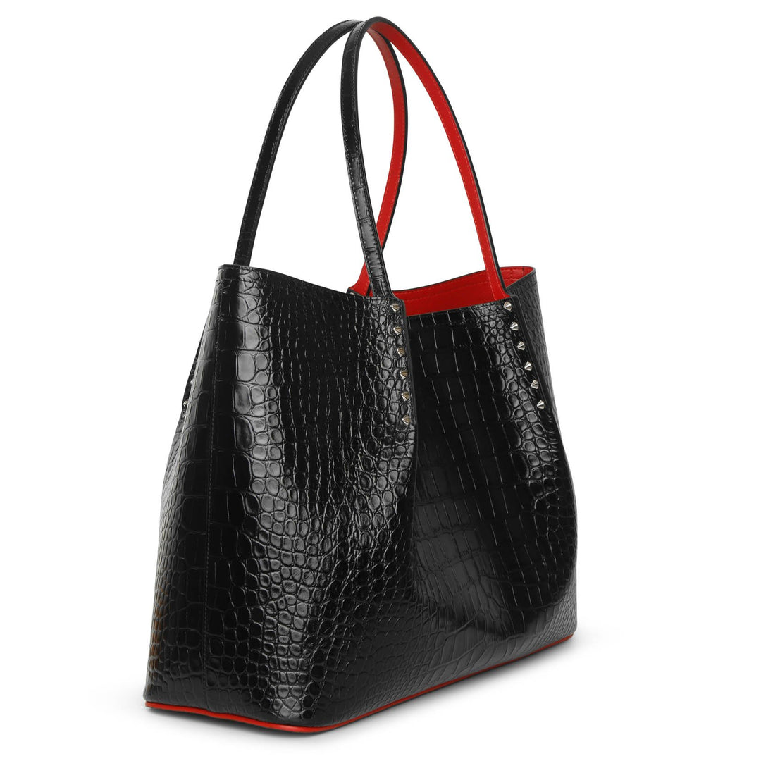 関税送料込み Christian Louboutin Cabarock Small leather tote Cabarock Small leather tote in black - Christian Louboutin