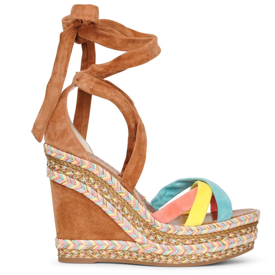 Christian Louboutin | Lagoadonna 120 suede wedge espadrilles
