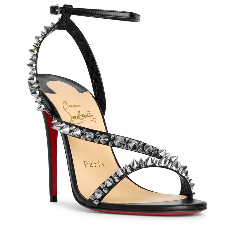 Mafaldina Spikes - Sandals - Patent leather and spikes - Leche - Christian  Louboutin