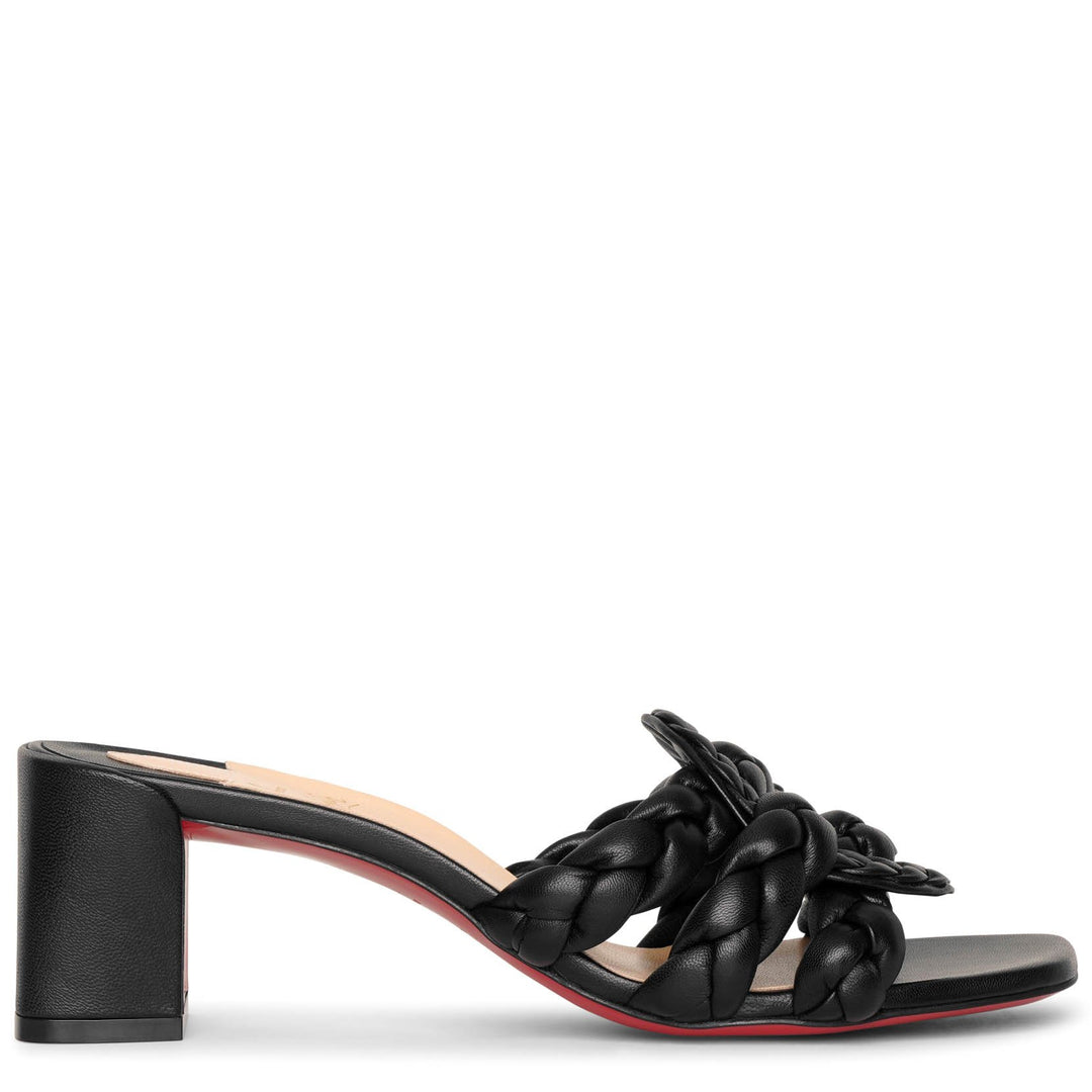 サンダル・ミュール MACH & MACH Black leather Petit Coeur sandals 29122161_58255129_1000.jpg