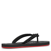 Loubi flip donna flat black sandals