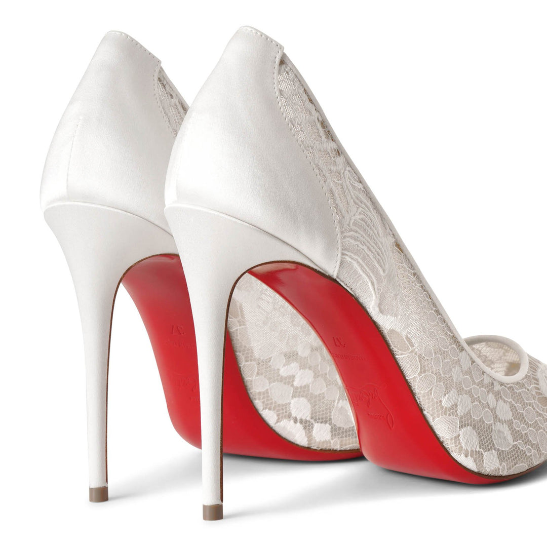 Christian Louboutin | Follies Lace 100 white pumps | Savannahs