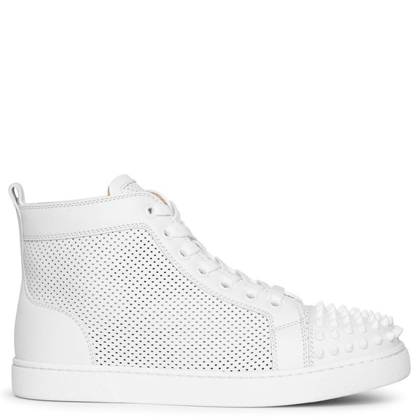 Christian Louboutin Lou Spikes Perforated Leather Sneakers, Designer code:  1210873, Luxury Fashion Eshop