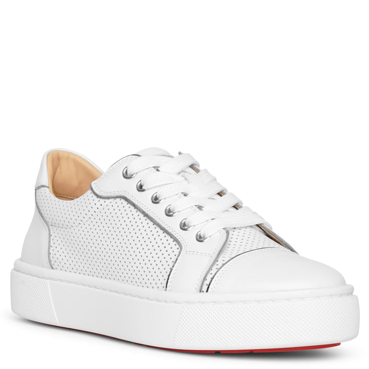 Christian Louboutin Vieirissima Perforated White Leather Sneakers