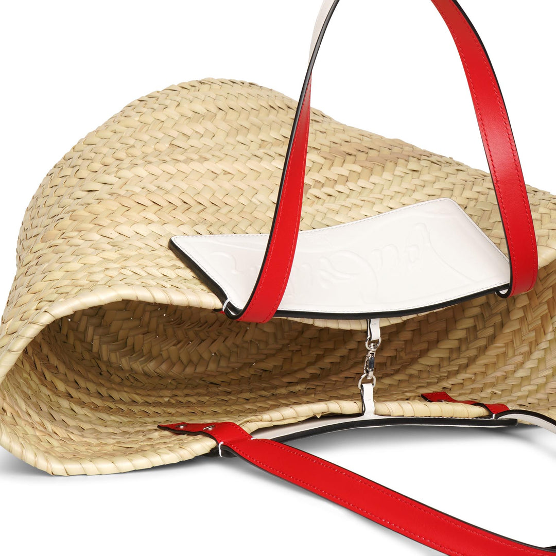 Christian Louboutin | Loubi Shore white leather beach tote