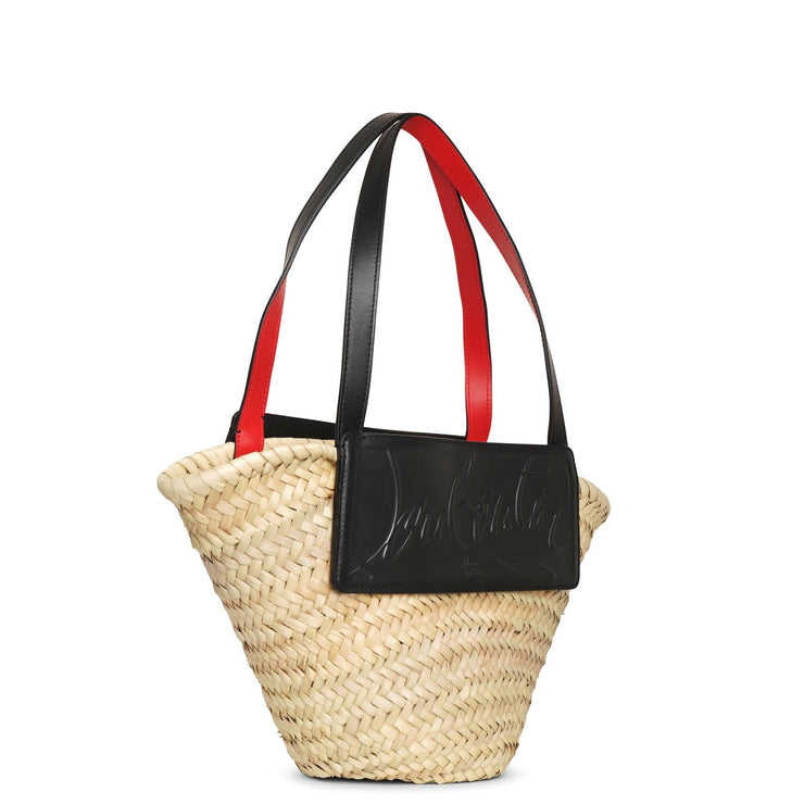 Christian Louboutin Loubishore Woven Straw Basket Bag