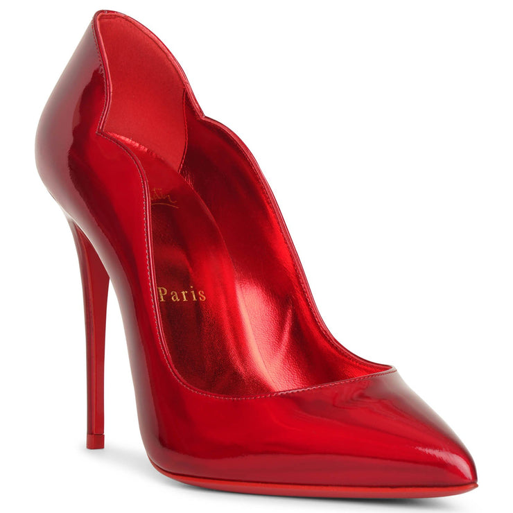 Uterque Mid Block Heel Pumps in Red Patent Leather — UFO No More