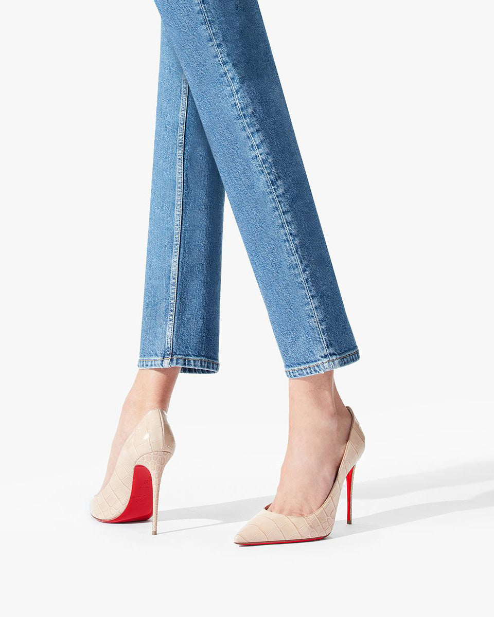 Christian Louboutin KATE 10cm 美品 Christian Louboutin | Kate 100 embossed leather pumps