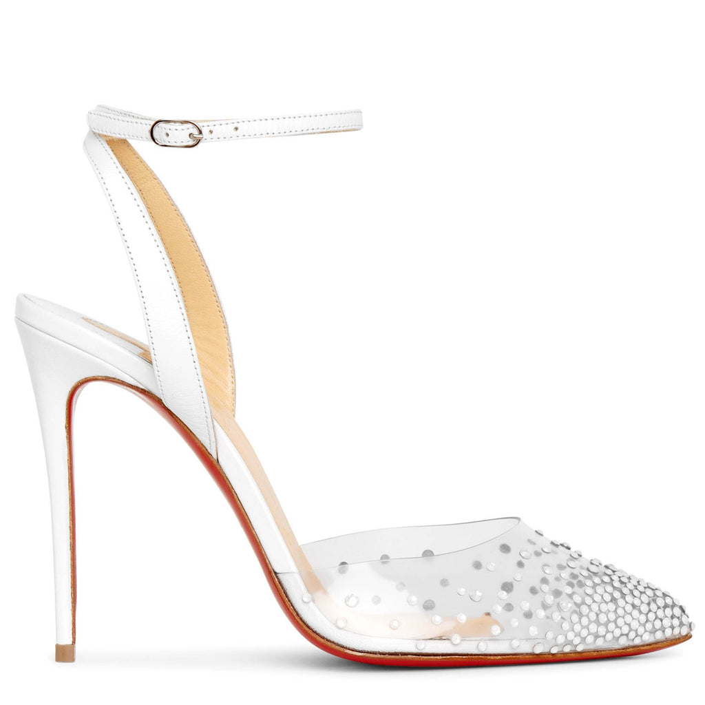 Christian Louboutin Spikaqueen 100 Crystal-embellished Pvc And