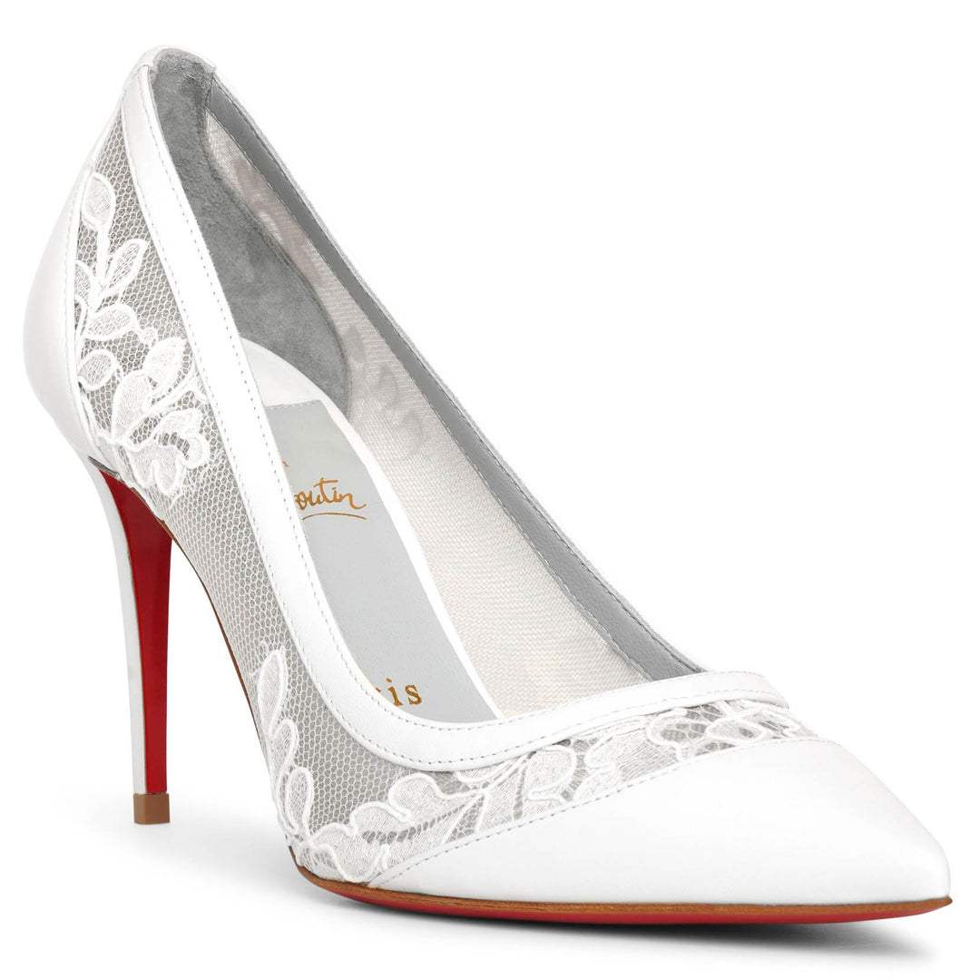 Christian Louboutin Galativi 85 white lace pumps Savannahs