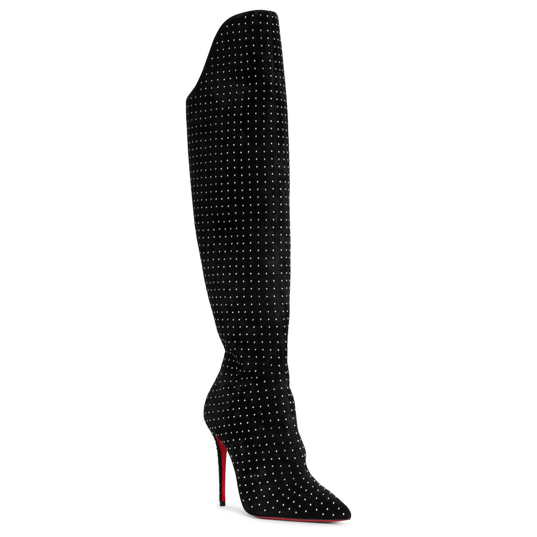 Christian Louboutin - studs boots , 刺激 Christian Louboutin | Hongroise 85 black studded boots | Savannahs